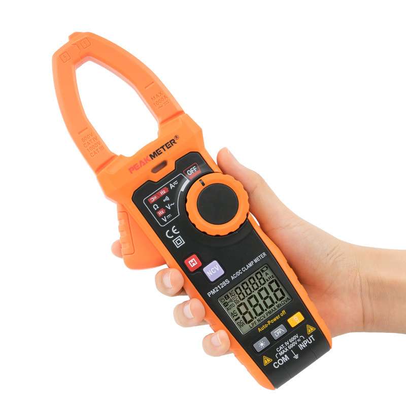 华谊PM2128S高精度钳形表万用表数字交直流电流表电工专用钳型表
