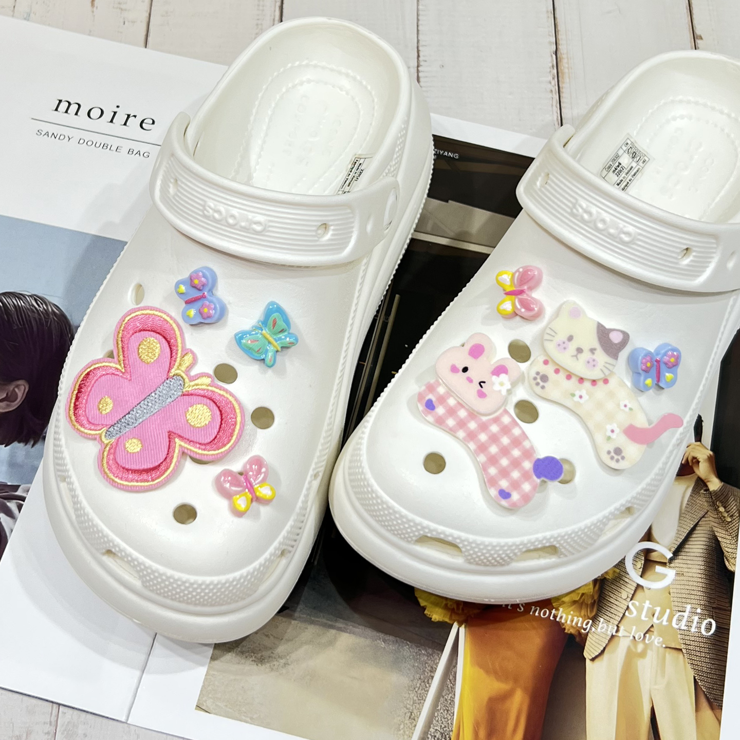 洞洞鞋配饰鞋花高级感多巴胺