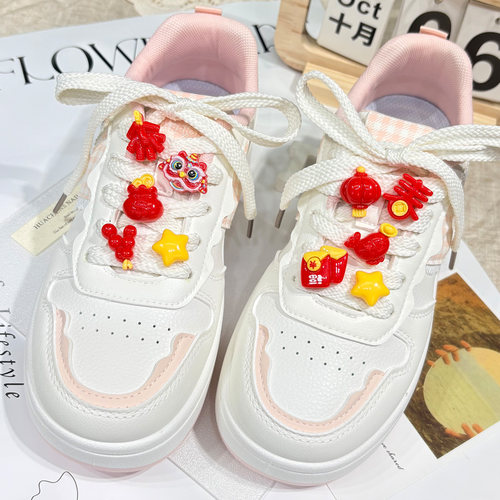 新款喜庆醒狮卡通可爱鞋扣