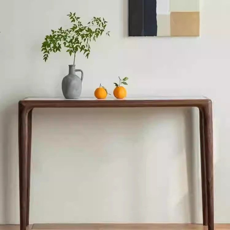 三马家具“弋阳案”北美黑胡桃木轻奢玄关台 入户玄关桌靠墙条几