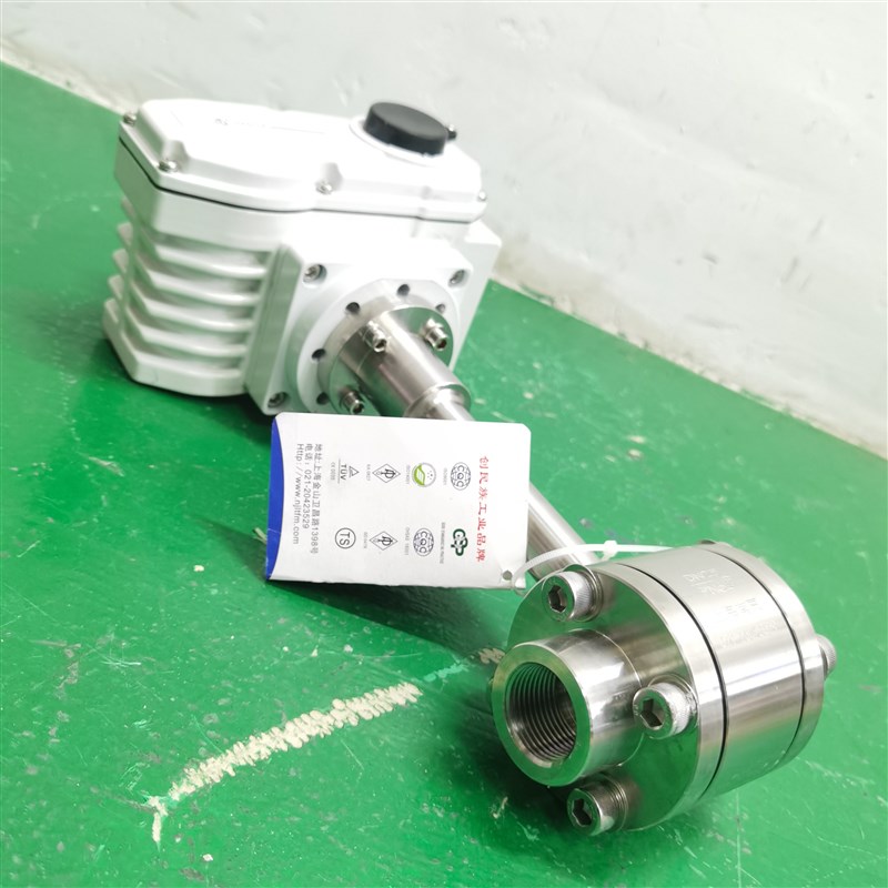 低温电动球阀dn25液氮氧氢LNG压缩天然气-196防爆流量调节阀门cng