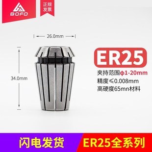 ER25 1.5 AA级高精度弹性筒夹头 10.5