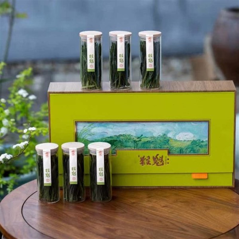 绿茶包装盒太平猴k魁专用礼盒通用空盒玻璃罐密封盖茶叶罐高档定