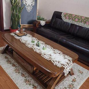 中式 高档布艺刺绣桌布茶几巾桌旗电视柜餐边柜盖巾实木桌旗 欧式