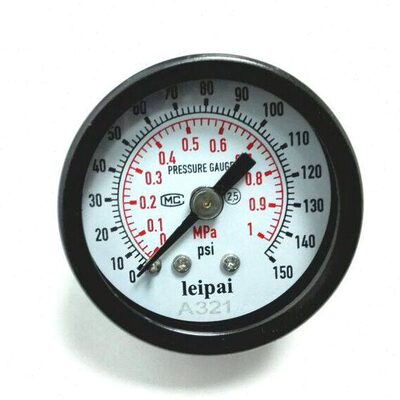 轴向气压表 压力 1mpa 150psi 直径42mm  压力表 到2.5级