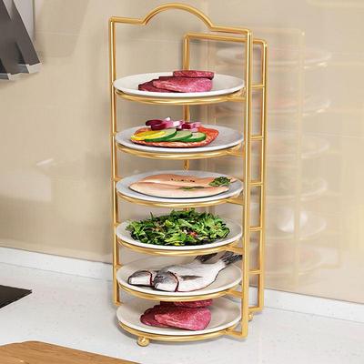 饭店配盘子置物架厨房备盘子子收纳层架壁挂式多层放碗碟剩盘子架