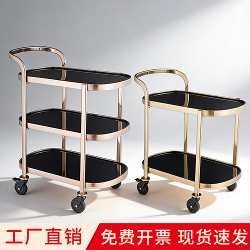 酒店餐厅不锈钢豪华餐车甜品推车