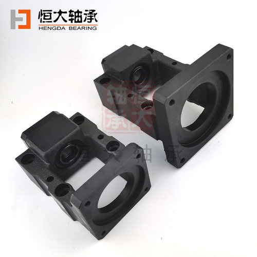 滚珠丝杆滑台模组轴承支撑座固定座伺服步进电机座一体座四孔MBK