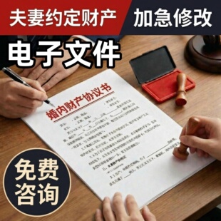 电子版婚内财产协议书婚前婚姻房产约定合同债权债务夫妻财产约定