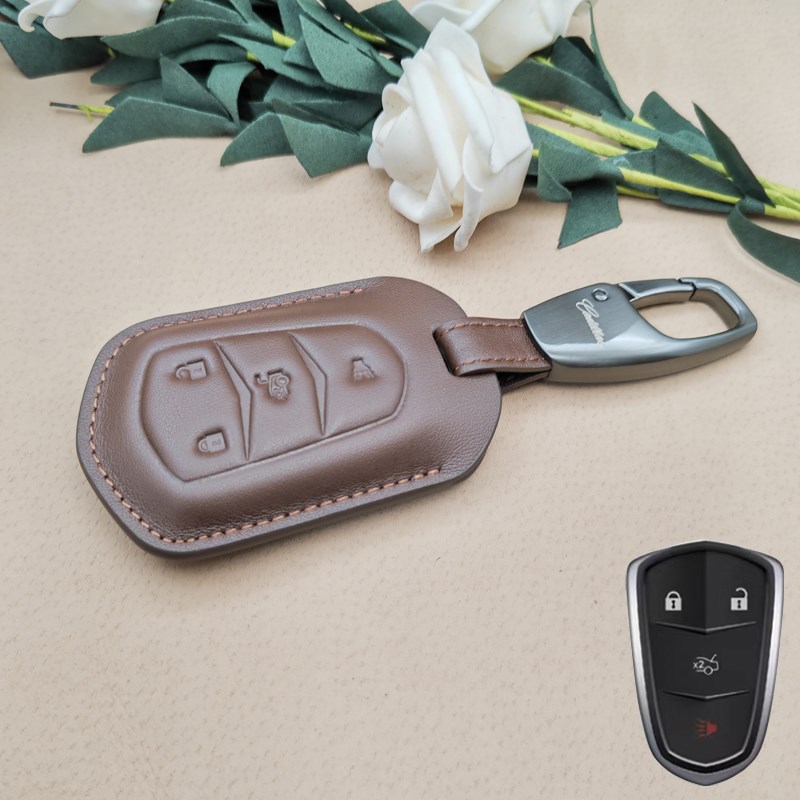 适用凯迪拉克钥匙套牛皮壳XT6 XT5 CT5车壳XTK4扣CT6高档ATSL包XT