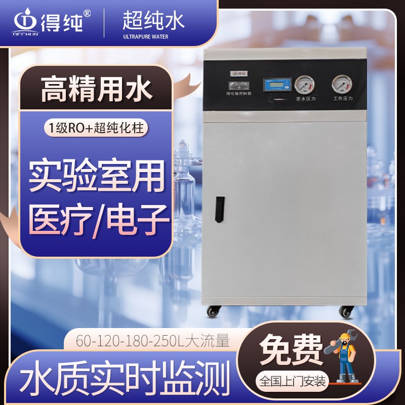 得纯实验室超纯水机一级水制备装置去离子水设备P蒸馏水RO反渗透U