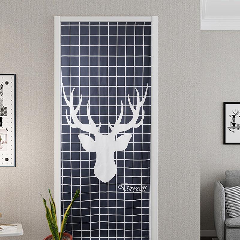 定做冬季门帘隔断空调吊帘家用防冷气的自吸厨房加厚挡风门口自粘