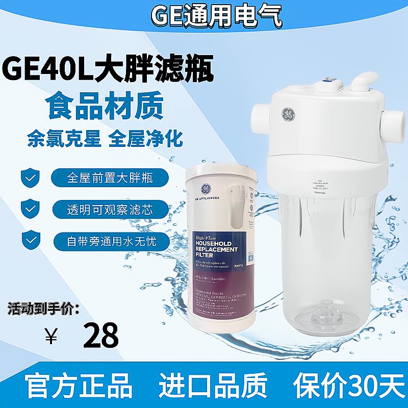 GE通用电气GXWH40L款复合滤芯原装进口迷你型全屋中央前置过滤器