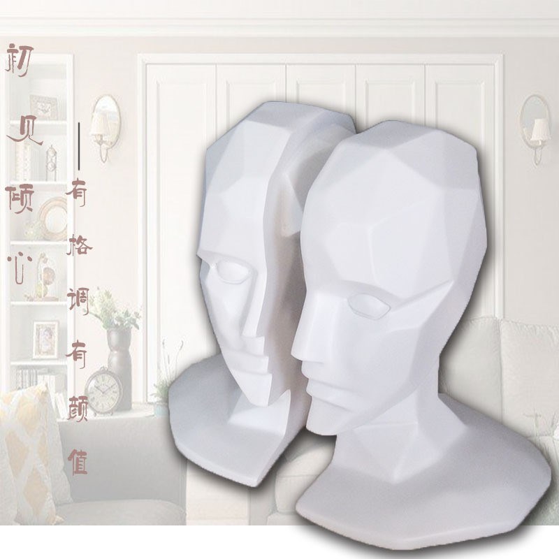 个性创意人物摆件 简约现代树脂书档 民间工艺品家居摆件