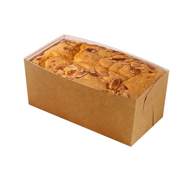 金枕蛋糕纸托包装盒耐高温吐司纸盒袋烘焙袋子一次性面包盒子模具