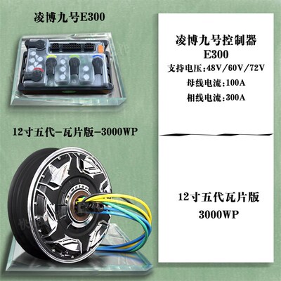 全顺12寸五代轮毂瓦片电机3000WP/6000WP可选配凌博控制器