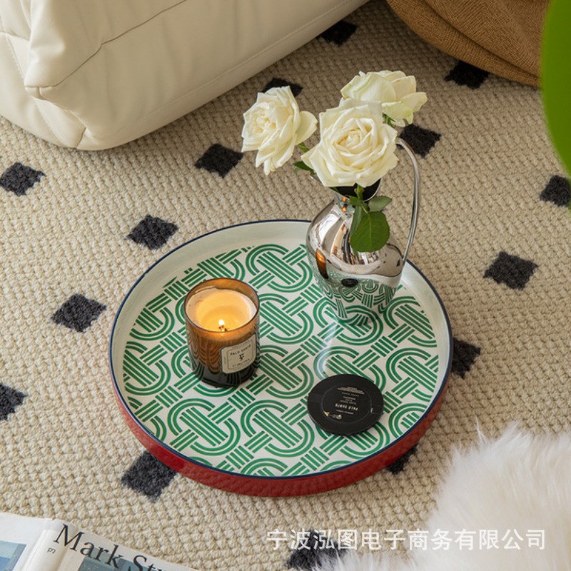 复古摩洛哥沙发边几实木桌子小茶几床头置物架阳台小圆桌托盘角几