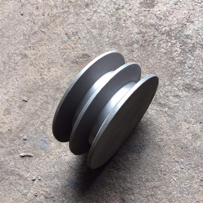 厂家直销国标水泵平面2槽B型铸铁皮带轮 双槽三角电机皮带轮