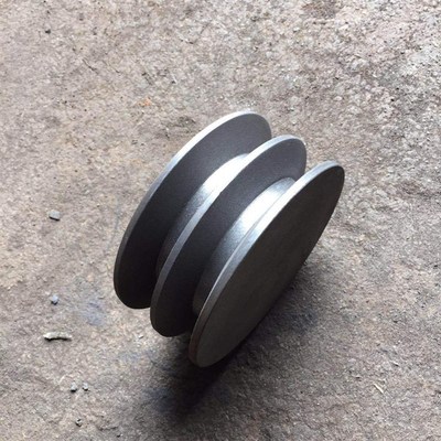 厂家直销国标水泵平面2槽B型铸铁皮带轮 双槽三角电机皮带轮