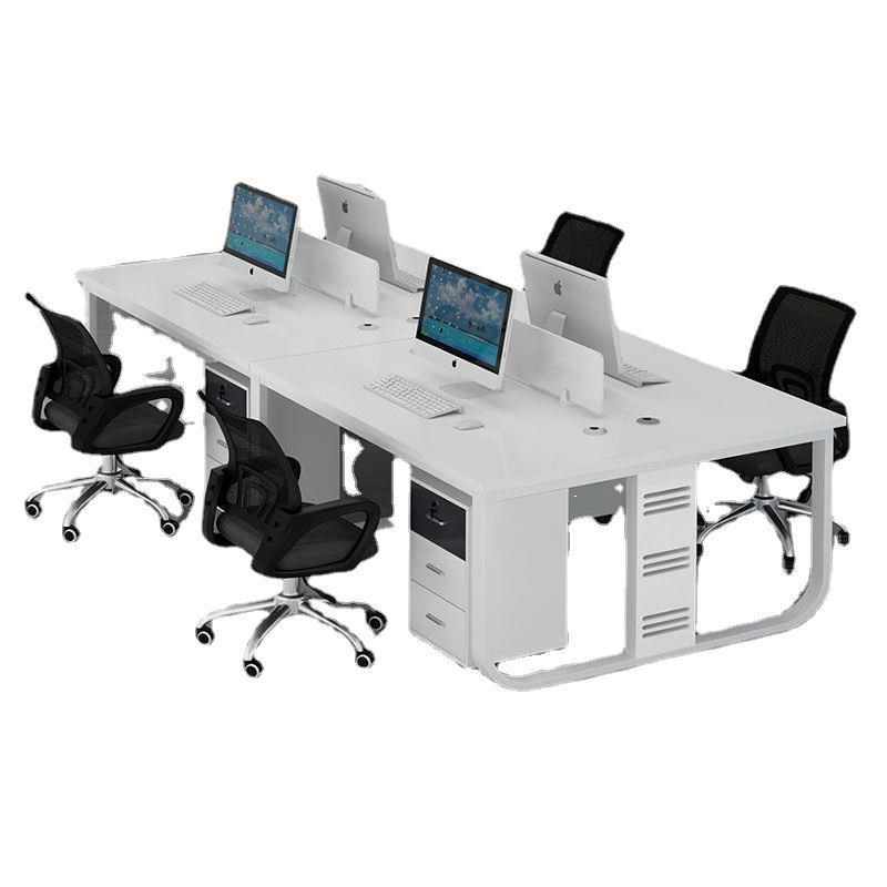 办公桌工位职员屏风组合一体简约现代办公室员工卡座办公桌椅组合