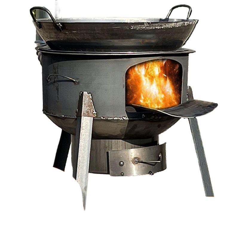 户外柴火炉灶新款柴火炉农村柴火灶家用烧柴移动炉子大锅铁锅灶台