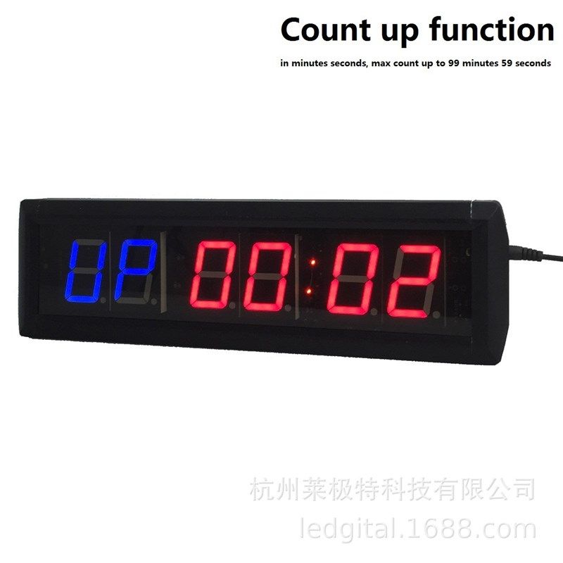健身计时器1.8寸6位健身时钟间隔交替计时器健身房使用跨境优品