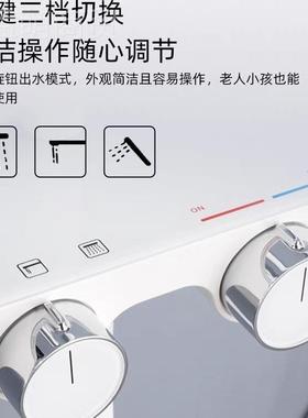 白色三档淋VFY浴花洒套 全铜花洒套装 白色淋浴压装套装家用增莲