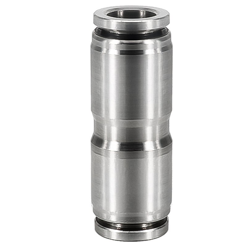 304不锈钢气管快速接头快插气动快接气嘴直通PU-8弯通PV-6三通PE