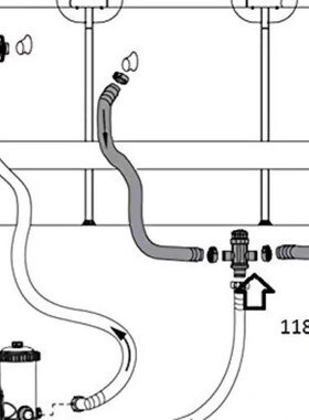 Intex 11872双开口软管柱塞阀水池更换部件 泳池柱塞阀组件