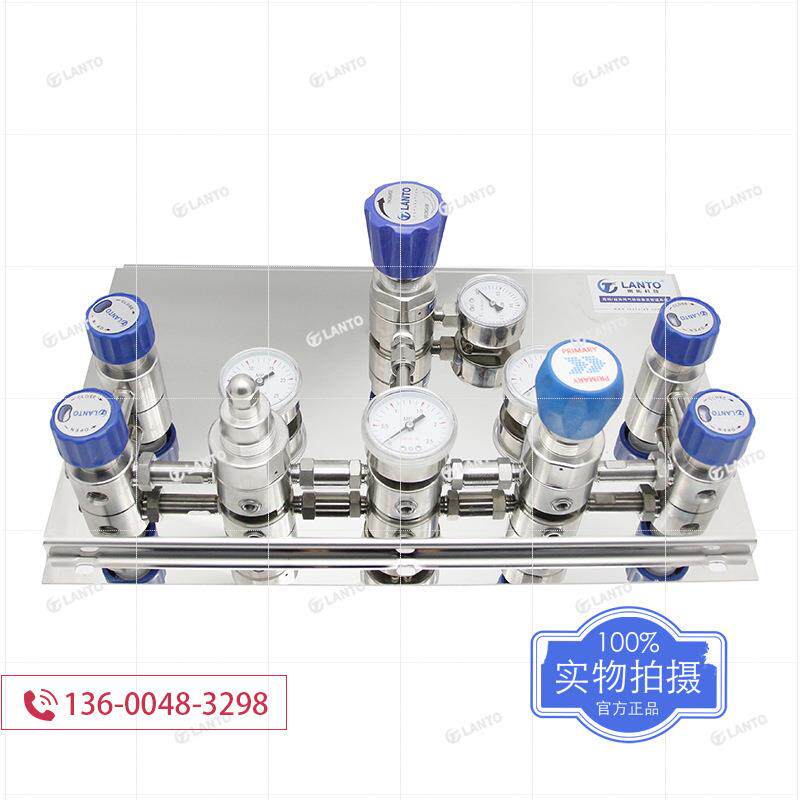 316L不锈钢双级半自动切换汇流排集成二级面板集中供气不间断供气
