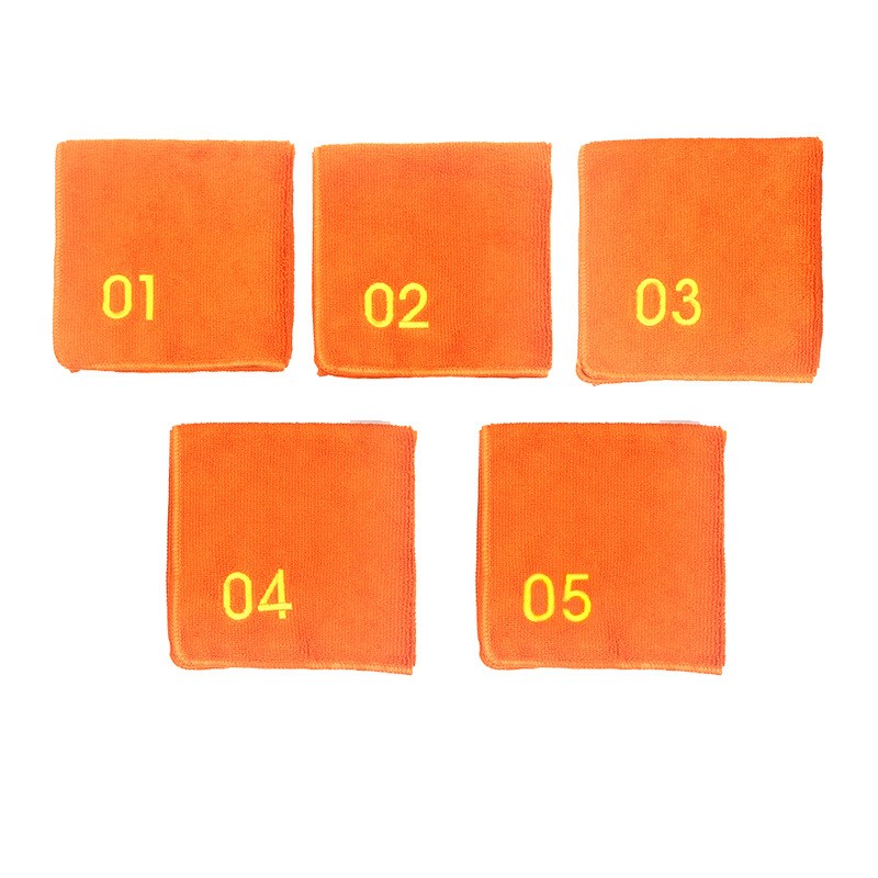 4D酒店厨房管理毛巾餐厅饭店保洁刺绣数字分类使用抹布商用