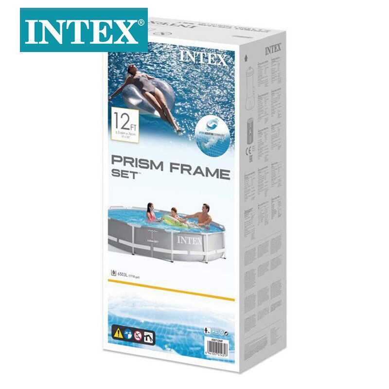 INTEX矩形支架水池圆形儿童泳池家庭户外私人大型成人戏水池