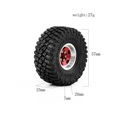 1/18 TRX4M路虎烈马1.0英寸轮胎轮毂 攀爬车铝合金轮毂 SCX24 FMS