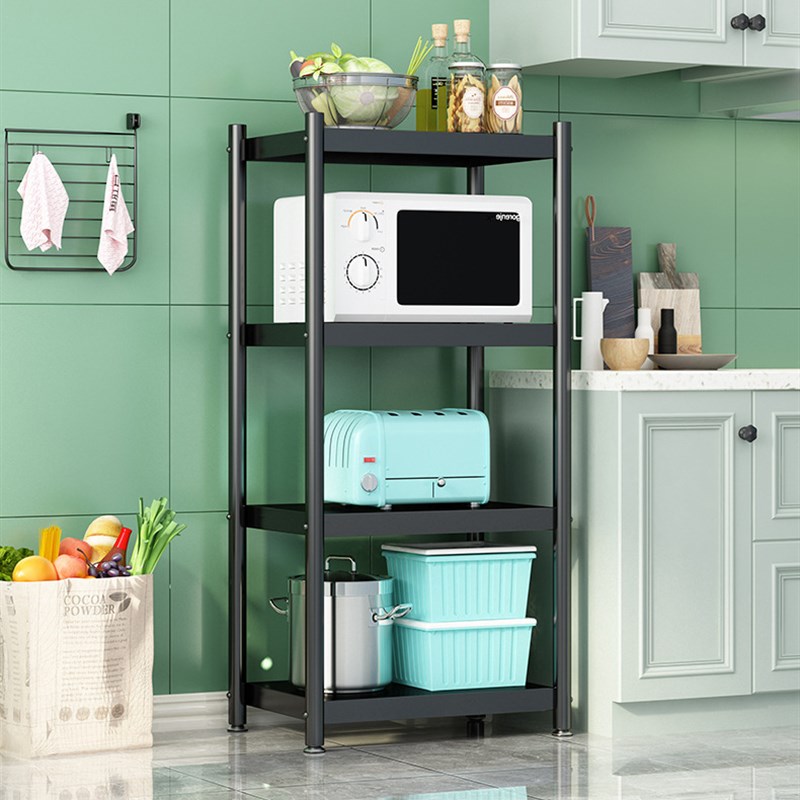 厨房置物架落地架子微波炉烤箱架多层家用货架储物架锅架收纳架子