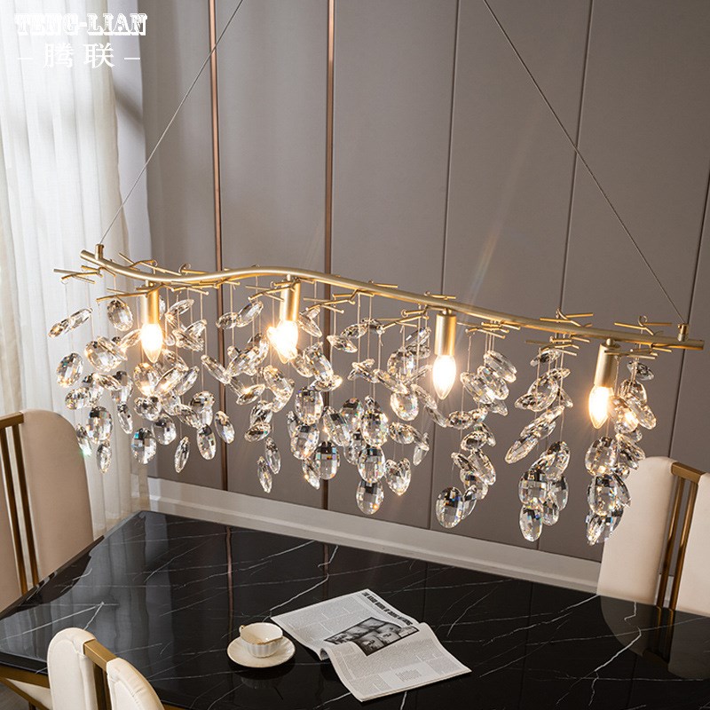 法式轻奢客厅吊灯后现代水晶大厅餐厅房间吊灯别墅卧室树枝灯饰