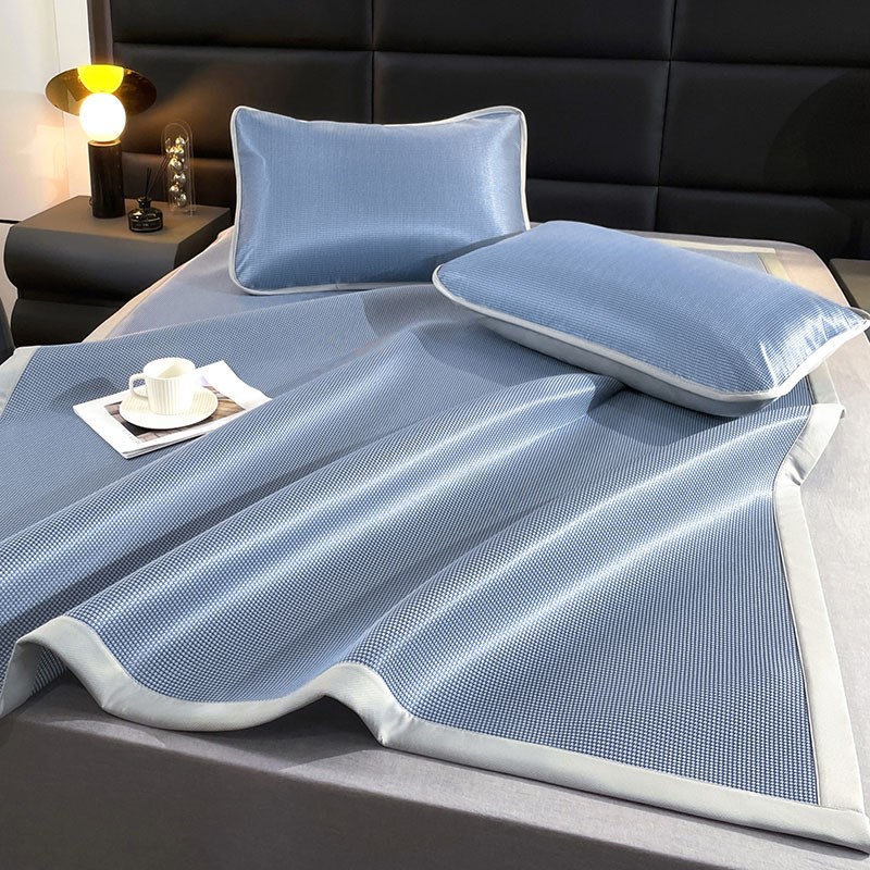 夏季凉席床单单件冰丝席夏天凉感儿童单人空调软席三件套可水洗