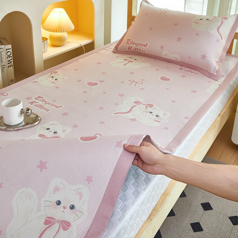 2025新款冰藤凉席学生宿舍单人夏季冰丝席床单款可机洗空调软席子