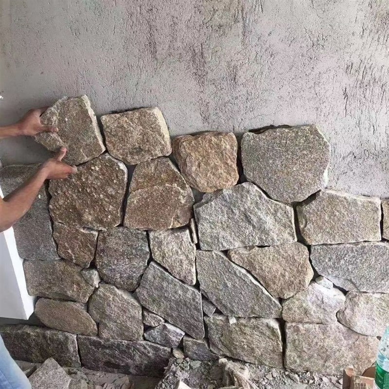 草坪青石板碎片石户外灰色碎拼石庭院铺路仿古面老石板古朴自然