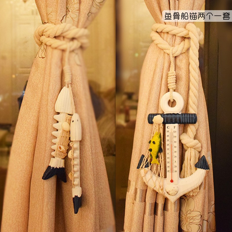 地中海风格创意窗帘扣绑带捆扎带束带欧式客厅卧室窗帘上的装饰品