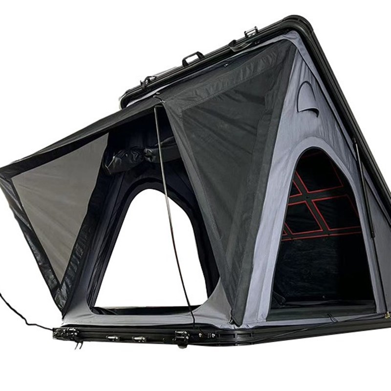 新款跨境铝合金车顶帐篷三角形户外自驾游全自动越野防雨车载帐篷