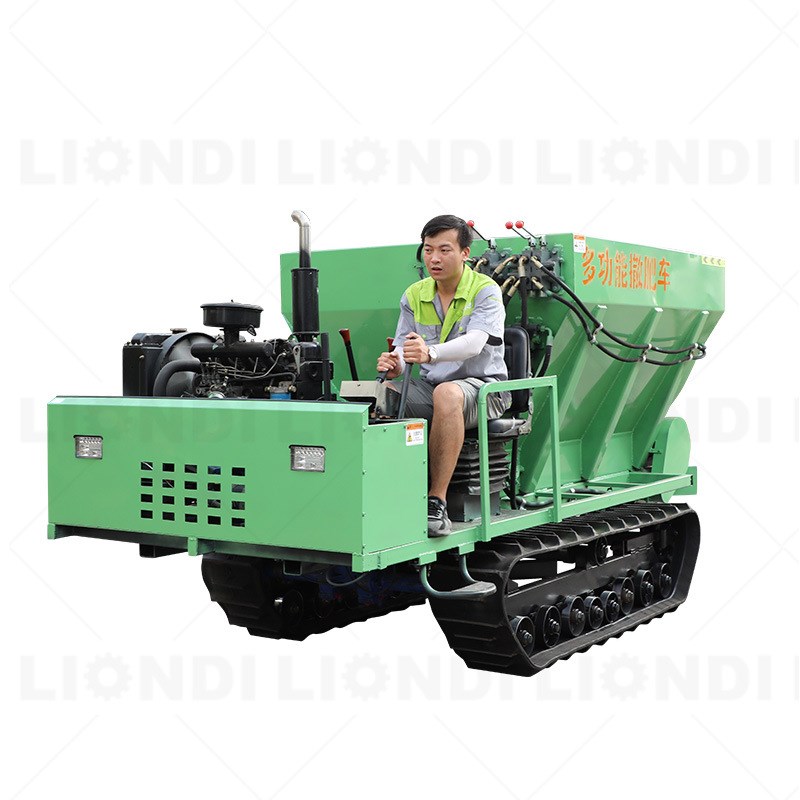 全地形履带撒粪车3方5方8方柴油抛粪车驾驶式农用施肥车果园农田