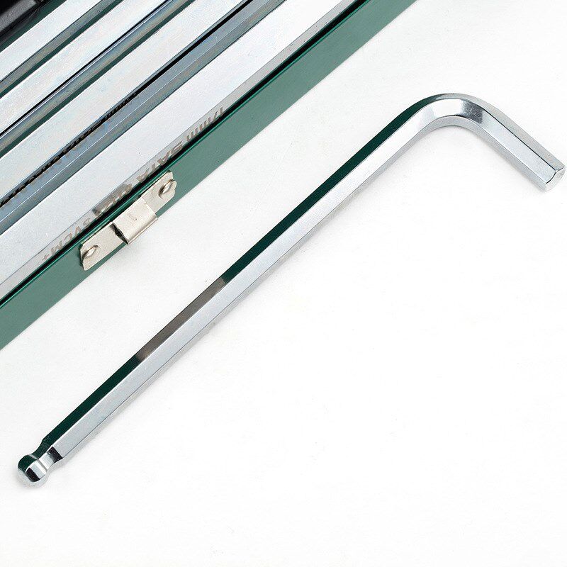 世达09141内六角扳手套装加长球头SVCM合金钢公制14件套1.5-17mm