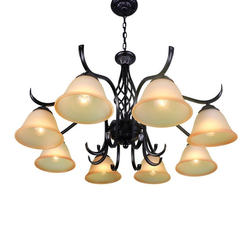 欧式铁艺吊灯 客厅吸顶灯卧室灯复古 家装照明灯具玻璃美式,家装灯饰光源,客厅吊灯,淘宝优惠券,粉丝福利购,淘宝优惠卷