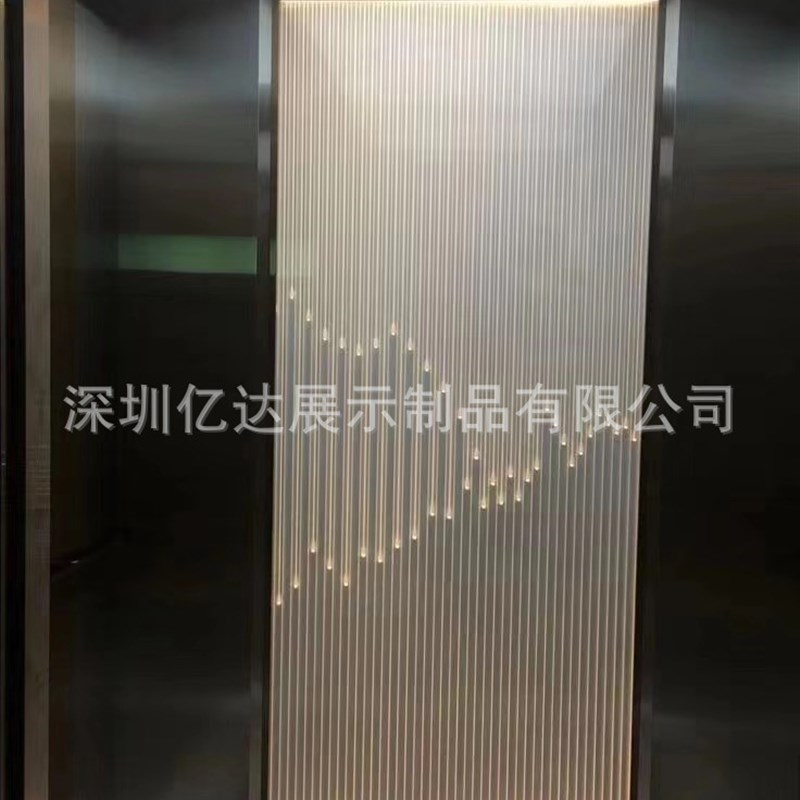 亚克力店铺商业广场门关玄关隔墙隔开雨滴雕塑屏风