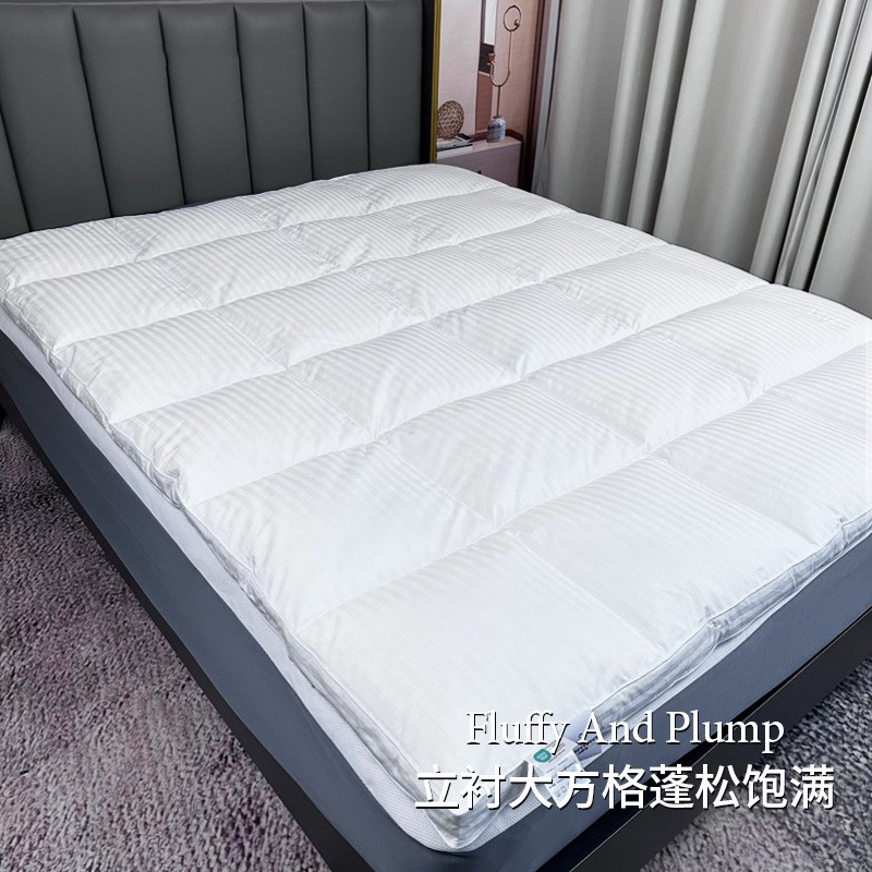 五星级酒店羽绒床垫褥子白鸭绒软垫鹅绒软垫加厚双层单人宿舍床褥