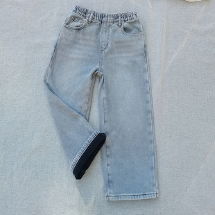 160柜子尾女童秋冬 130 加绒牛仔裤 直筒裤 3样 一体绒休闲裤 包邮