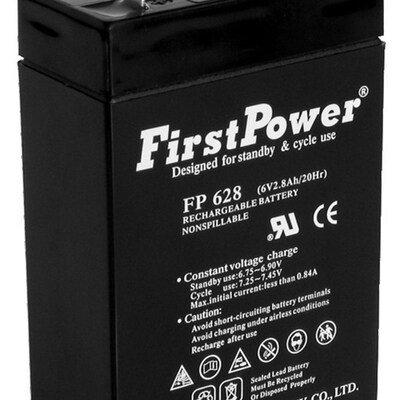 FirstPower FP628 6V2.8AH蓄电池6v2.8ah手电筒探照灯电子秤电池