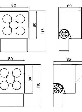 全彩RGBL高清投光灯12W15W恒功率DMX外控照树七彩RGB内控柱子灯