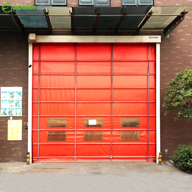 出口堆积门源头抗风防尘自动升降钢构厂房车间库房快速堆积门