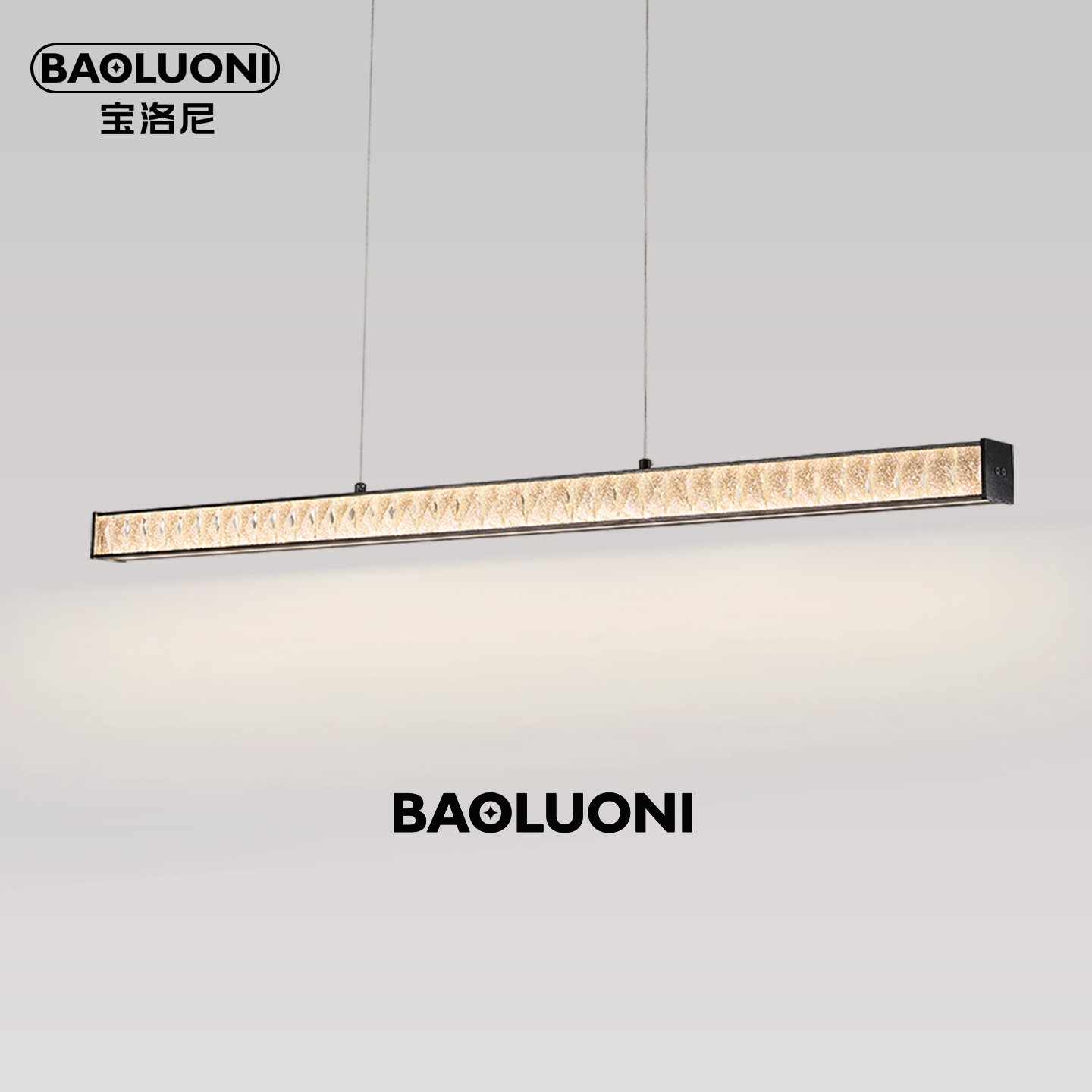 宝洛尼晶镜现代简约餐厅吊灯意式极简吧台岛台餐桌轻奢高级感吊灯